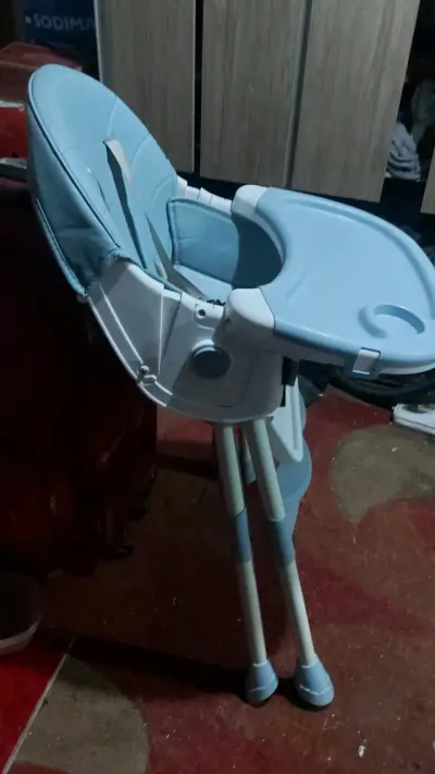 Silla de comer para bebé ajustable azul - miniatura 3
