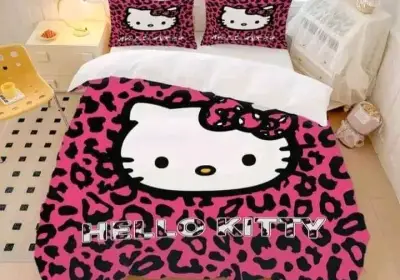 Edredón Hello Kitty rosa leopardo - miniatura 1
