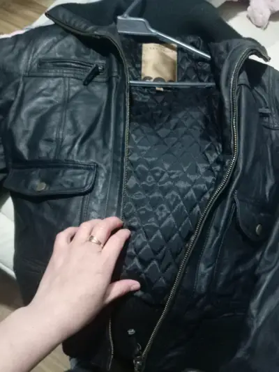 Chaqueta de cuero negra para hombre - miniatura 3