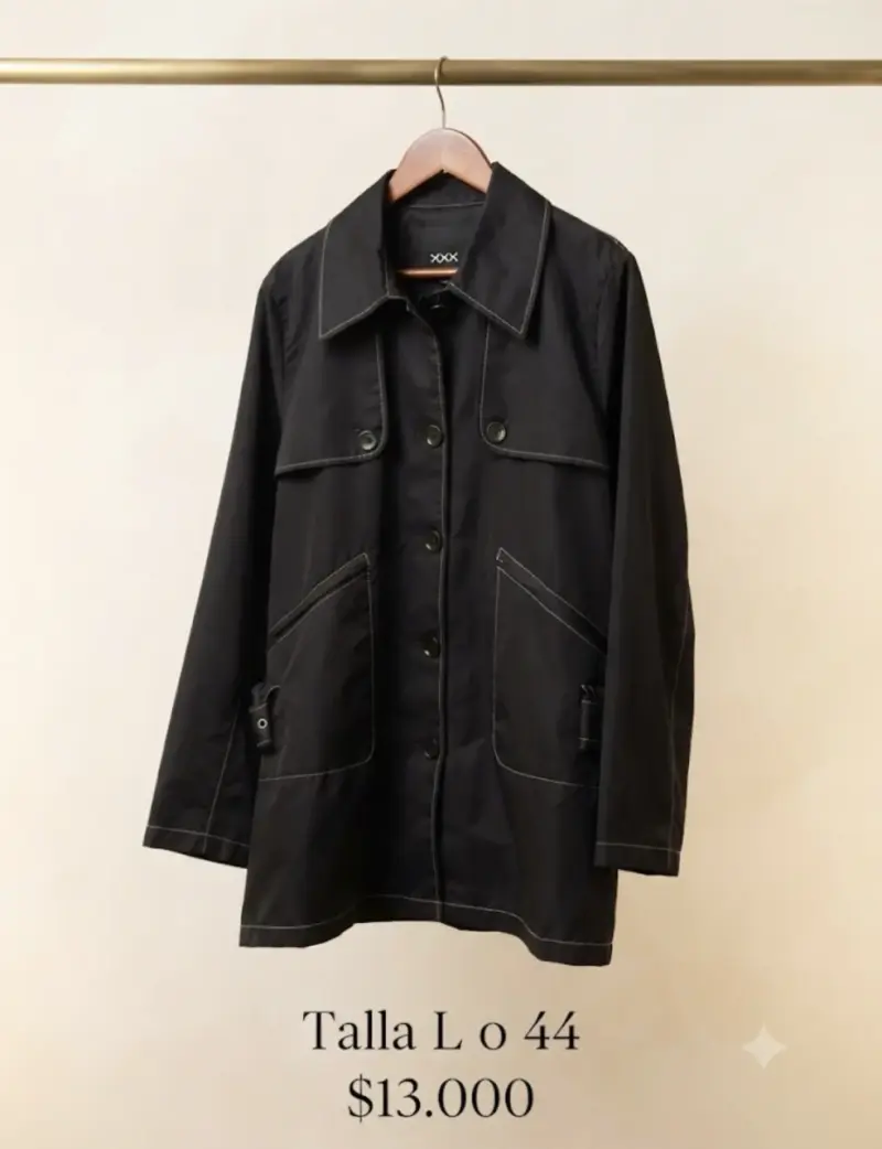 Chaqueta negra de hombre talla L
