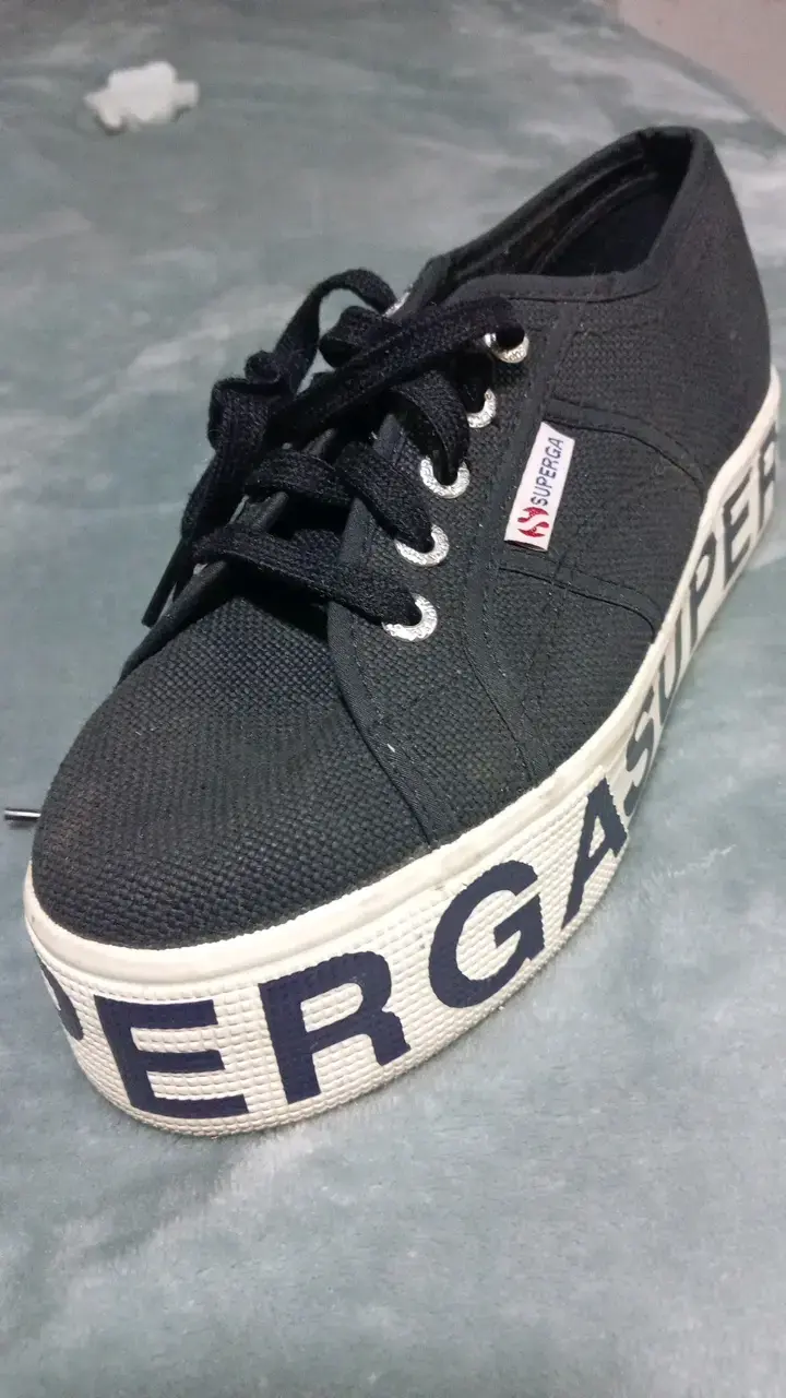 Zapatillas negras Superga con plataforma - 2