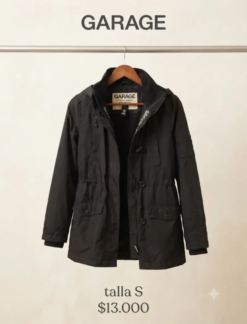 Chaqueta negra Garage talla S