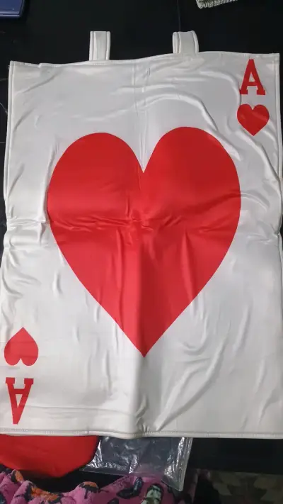 Disfraz de carta de póker As de Picas y Corazones - miniatura 2