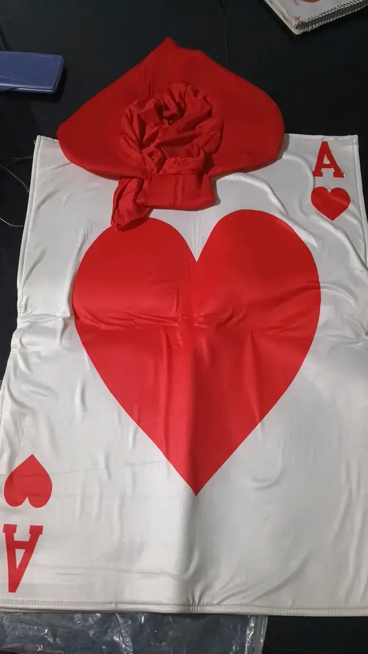 Disfraz de carta de póker As de Picas y Corazones - 3
