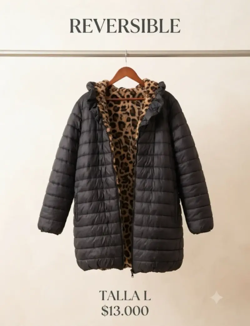 Chaqueta reversible acolchada talla L