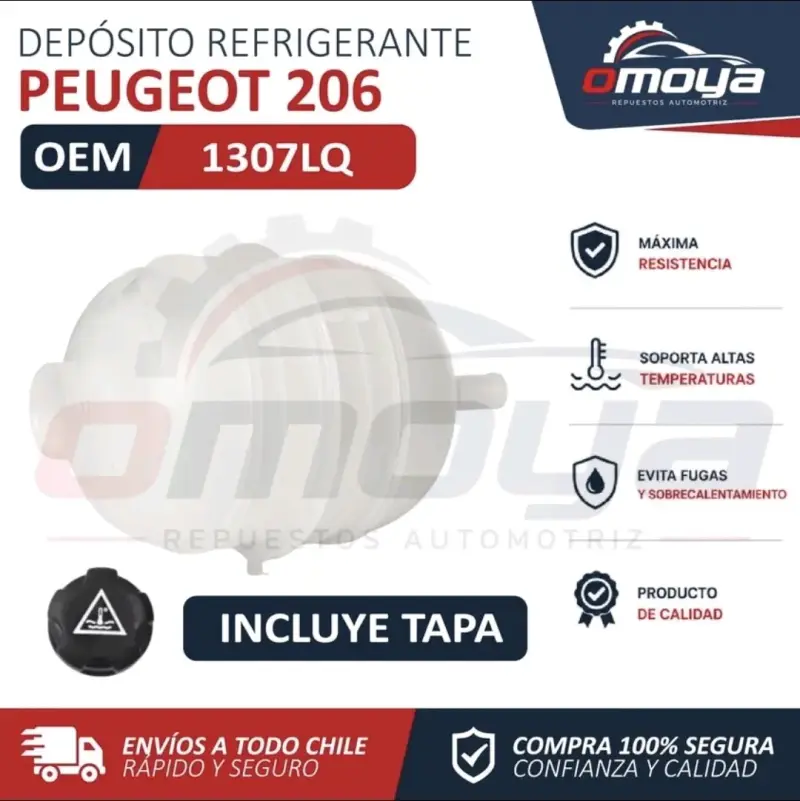Depósito refrigerante Peugeot 206 OEM 1307LQ
