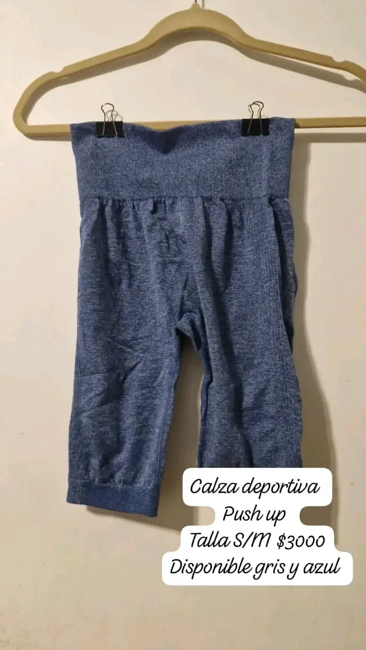Calza deportiva push up azul talla S/M