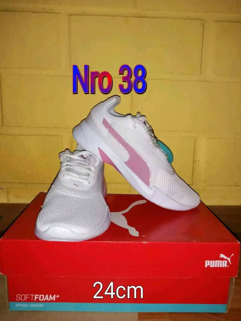 Zapatillas deportivas blancas Puma talla 38