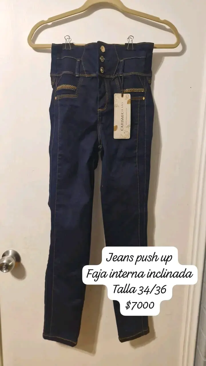 Jeans push up con faja interna talla 34/36