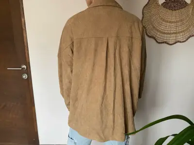 Chaqueta de pana marrón para mujer - miniatura 2