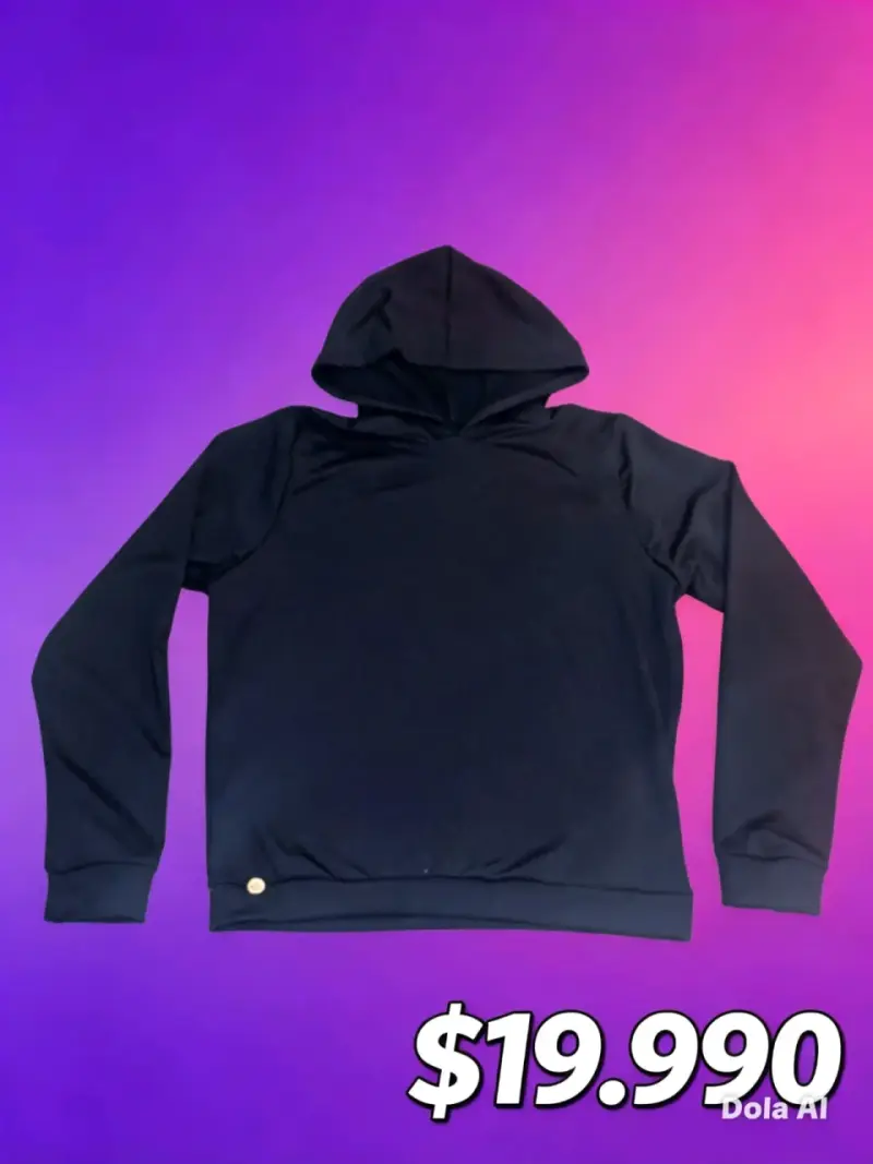 Polerón con capucha negro unisex