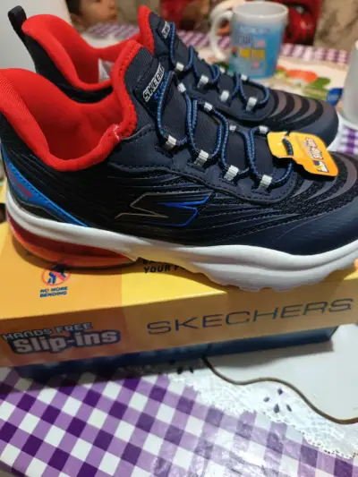 Zapatillas deportivas Skechers Slip-ins azul y rojo - miniatura 1
