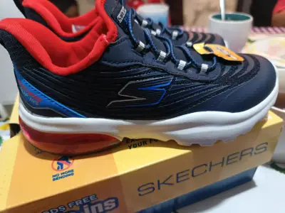 Zapatillas deportivas Skechers Slip-ins azul y rojo - miniatura 2