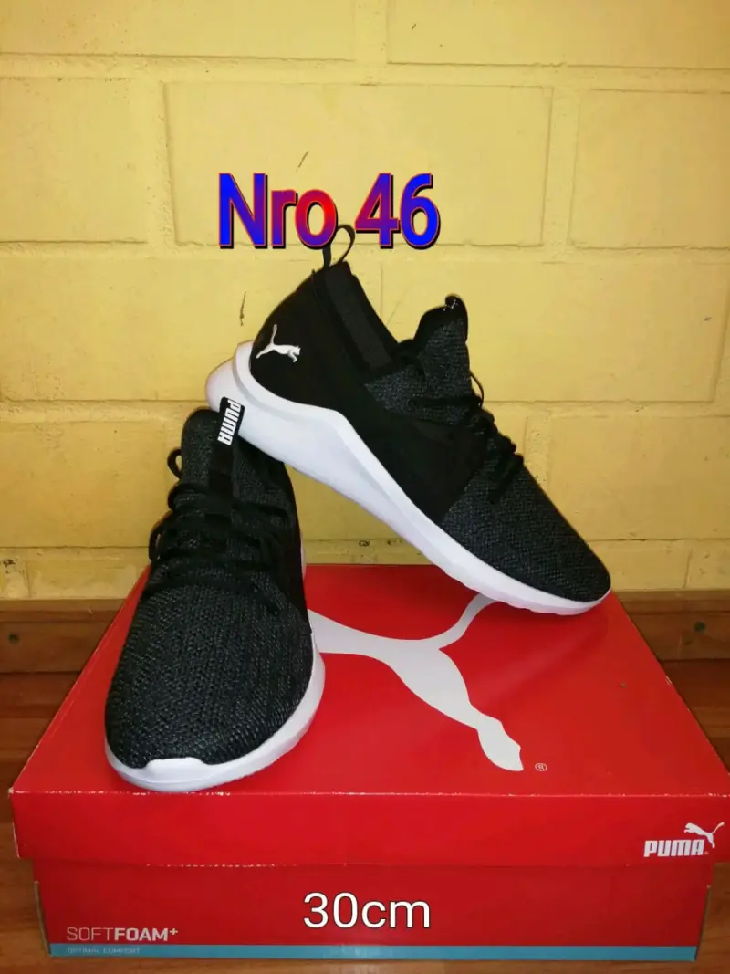 Zapatillas deportivas negras Puma talla 46