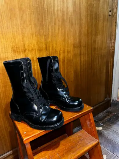 Botas de trabajo negras de cuero Lorenzi Work - miniatura 2