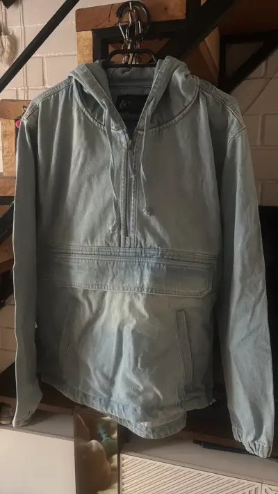 Polerón de mezclilla con capucha unisex - miniatura 1