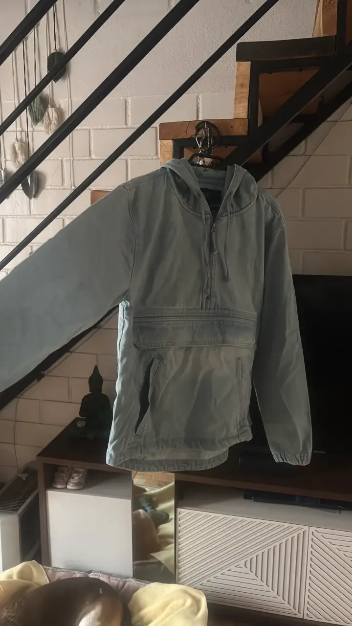 Polerón de mezclilla con capucha unisex - 2