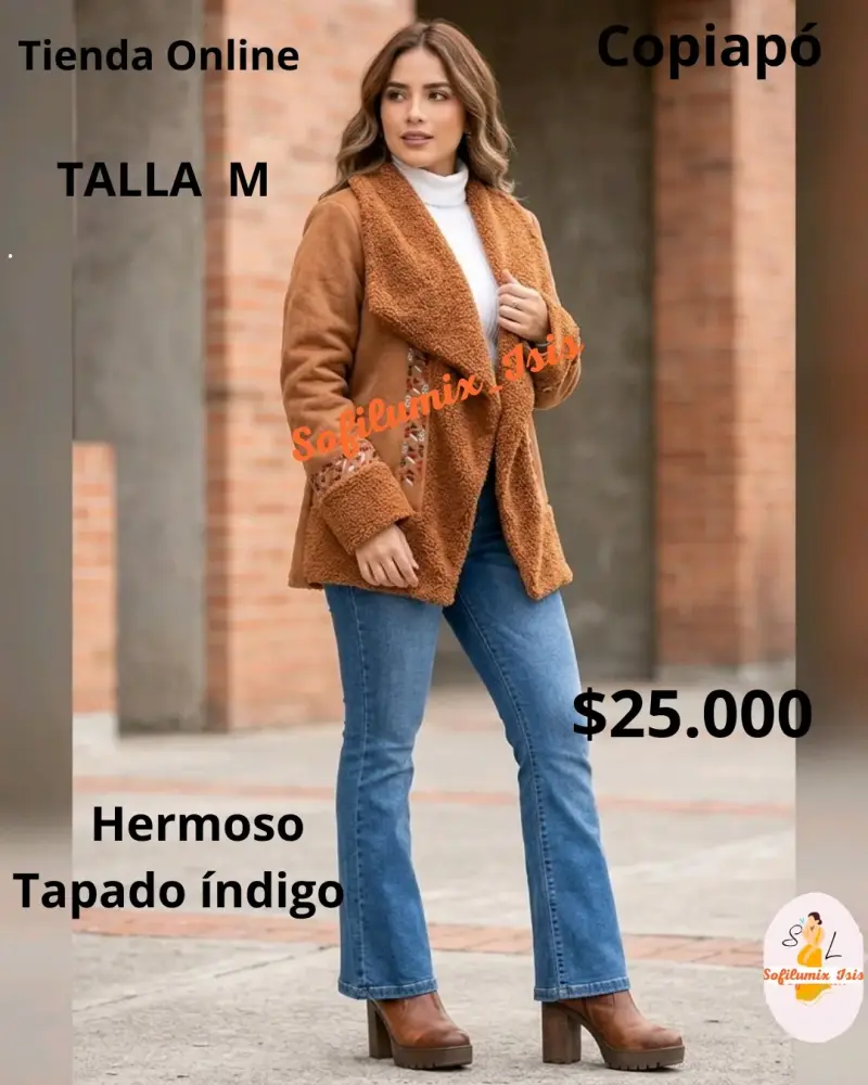 Abrigo de mujer marrón talla M