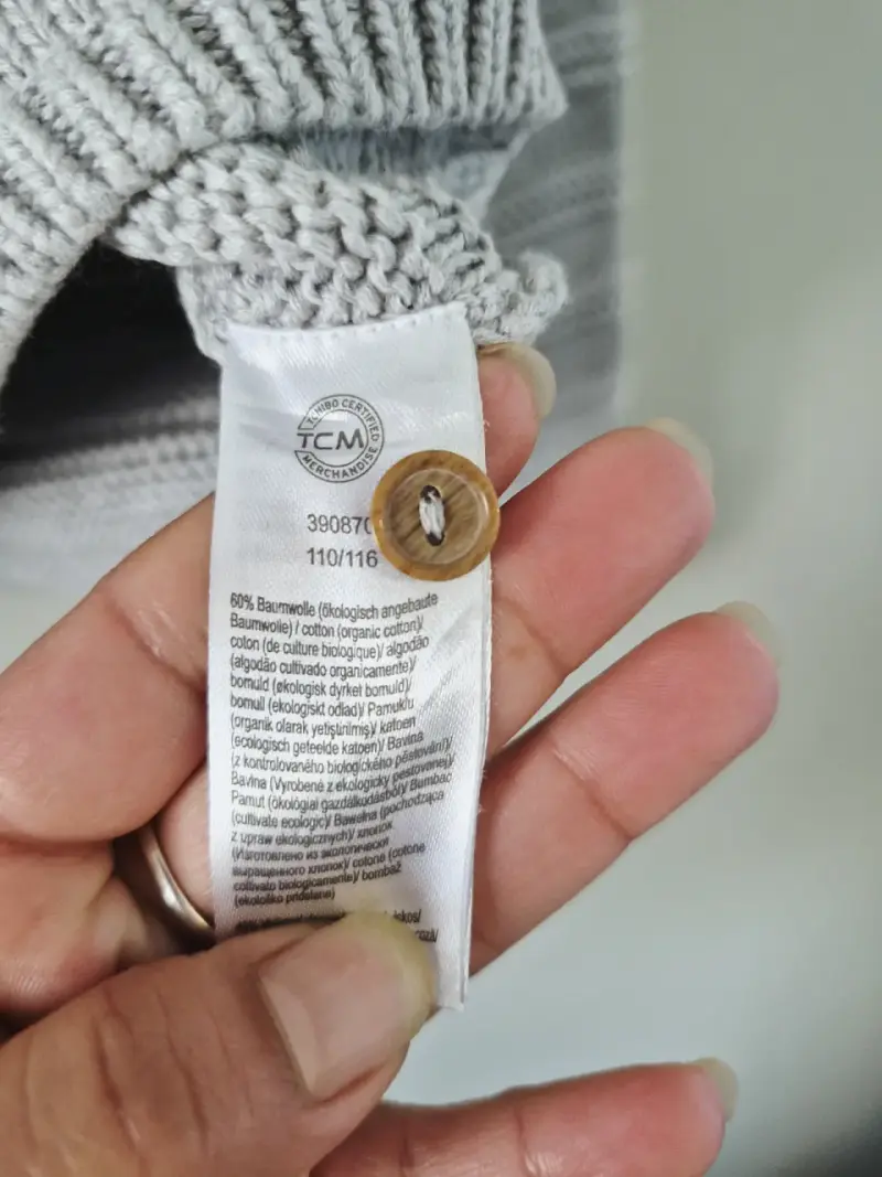 Chalequito gris para niña H&M con botones - 3