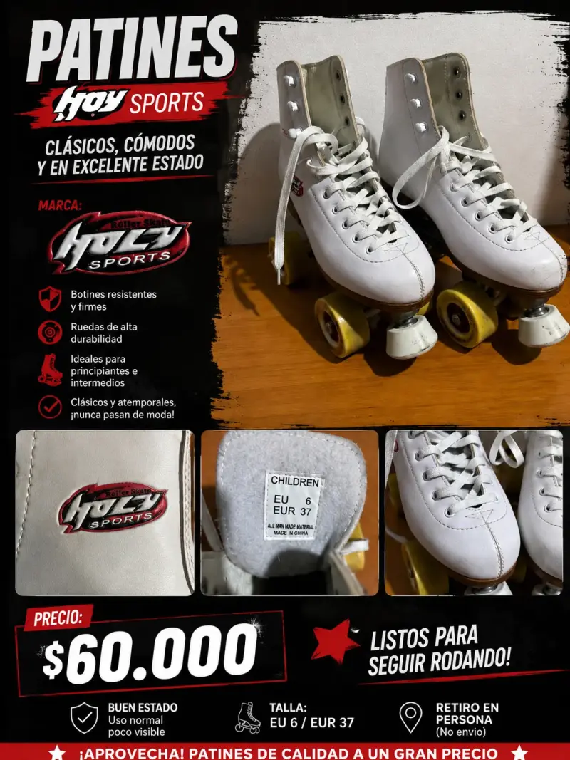 Patines Holy Sports clásicos en buen estado - 1