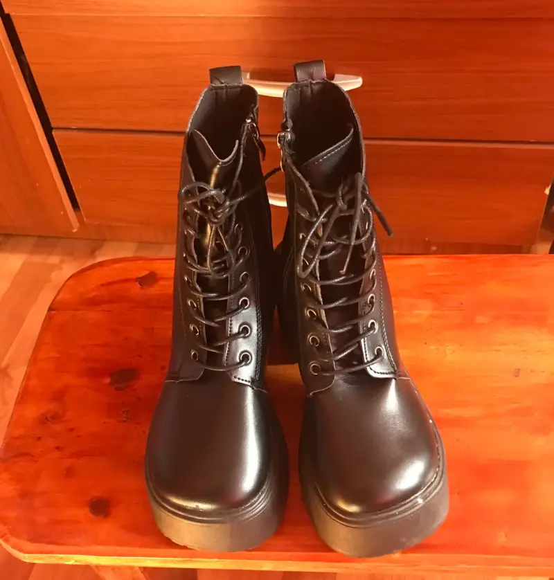 Botines negros con plataforma - 3