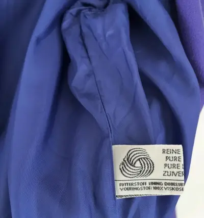 Abrigo largo morado de lana para mujer - miniatura 4