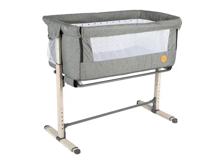 Cuna colecho gris ajustable para bebé