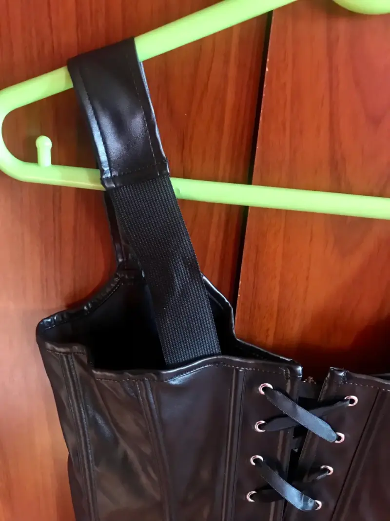 Corset de cuero sintético gótico - 5