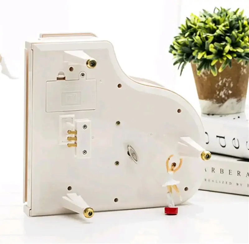 Caja musical piano blanco con bailarina - 3
