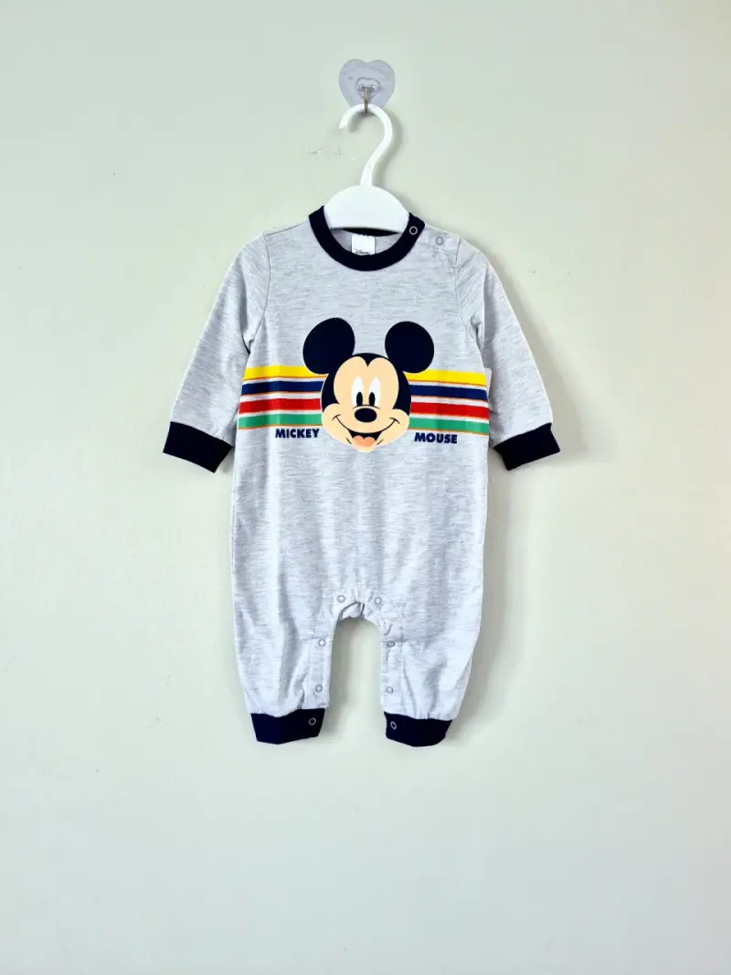 Enterito de bebé Mickey Mouse gris