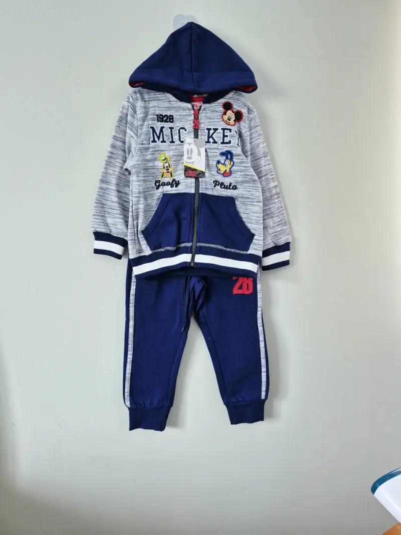 Conjunto infantil Mickey Mouse azul y gris