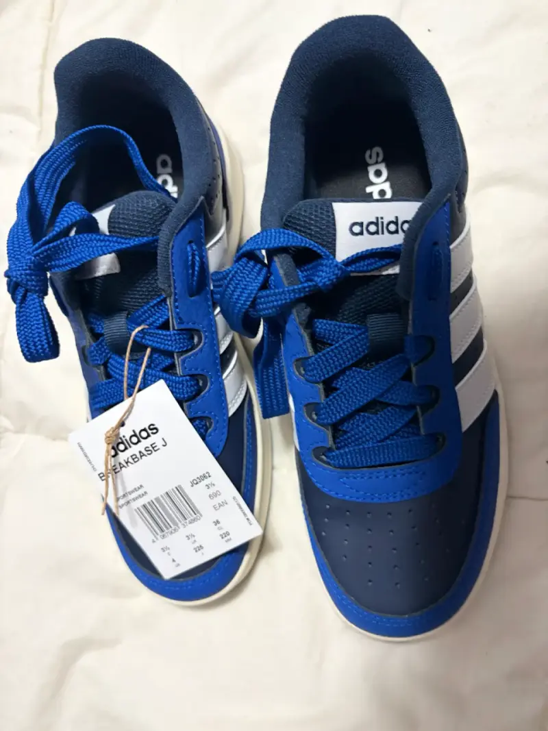Zapatillas deportivas Adidas azul y blanco - 5