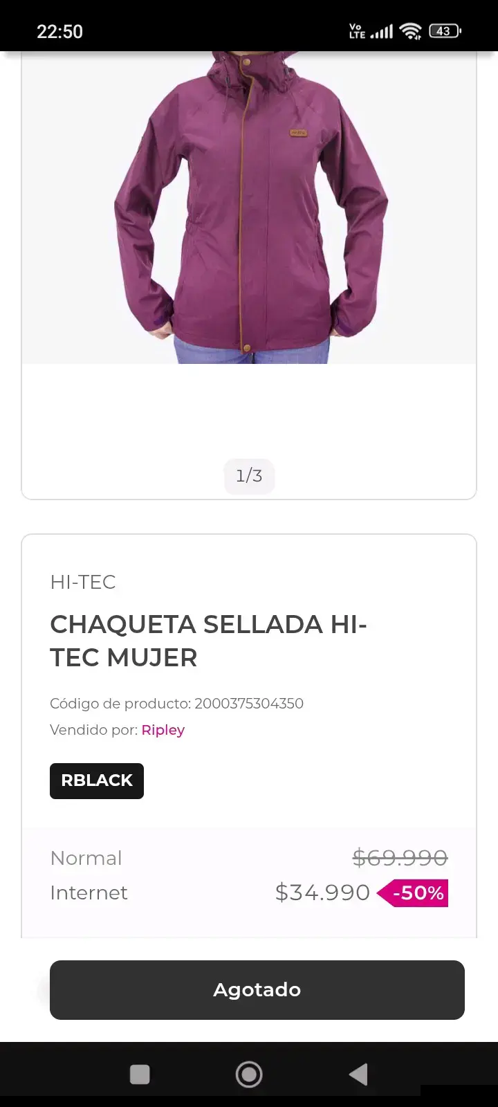 Chaqueta impermeable Hi-Tec mujer burdeos - 2
