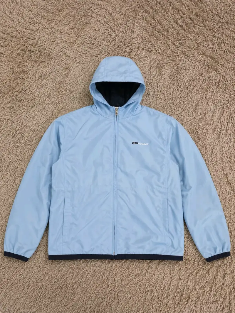 Chaqueta azul con capucha Reebok para hombre