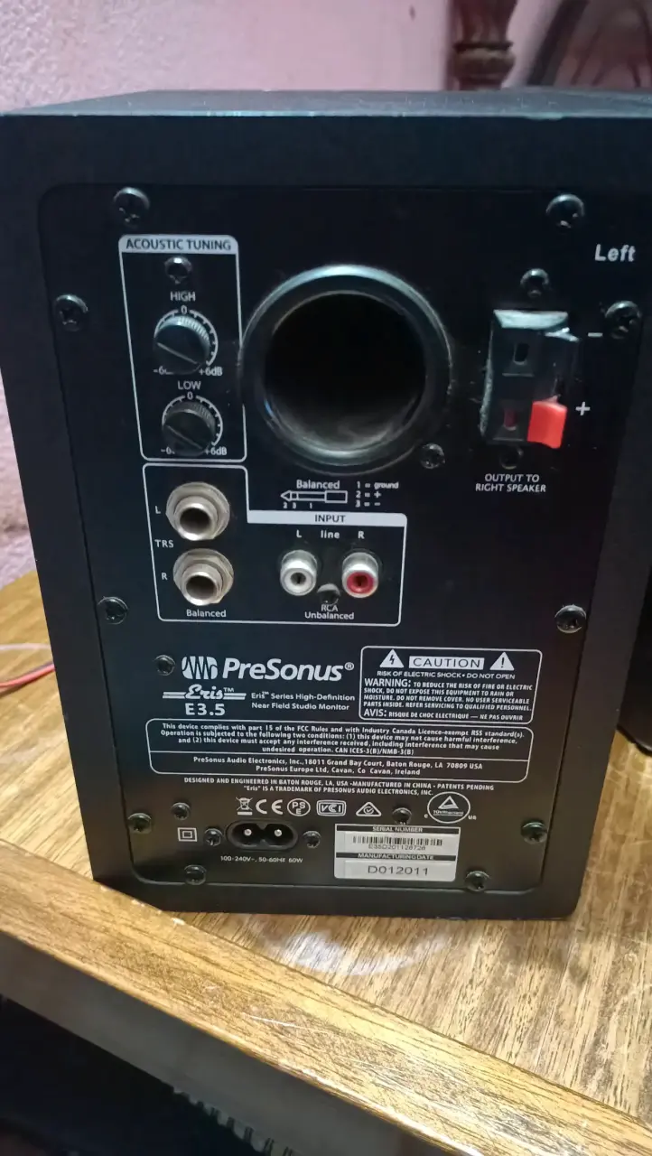 Parlantes de estudio PreSonus E3.5 negros - 3