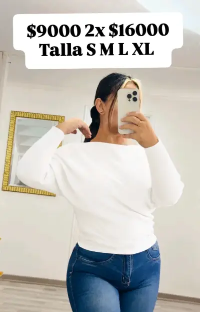 Polera de hilo manga murciélago - miniatura 2