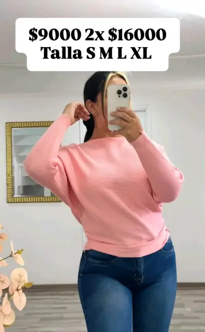 Polera de hilo manga murciélago - miniatura 3