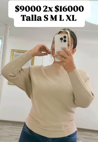 Polera de hilo manga murciélago - miniatura 4