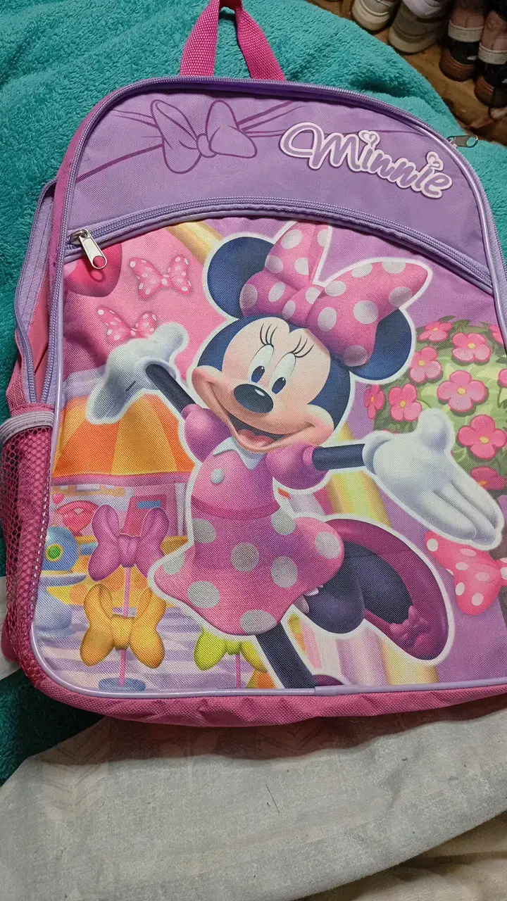 Mochila infantil Minnie Mouse rosa - 1