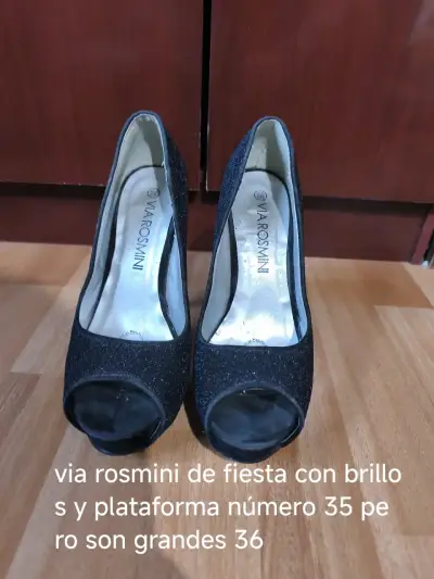 Zapatos de fiesta Via Rosmini  brillo y platafor - miniatura 1