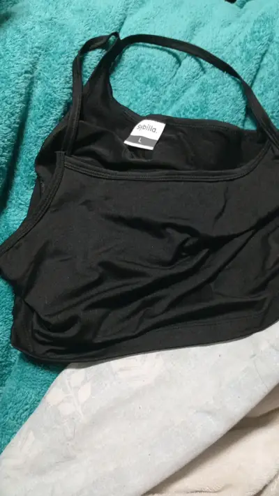 Top deportivo negro Sybilla talla L - miniatura 1
