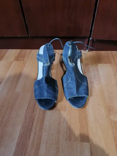 Sandalias de cuero azul Albano número 38 - miniatura 2