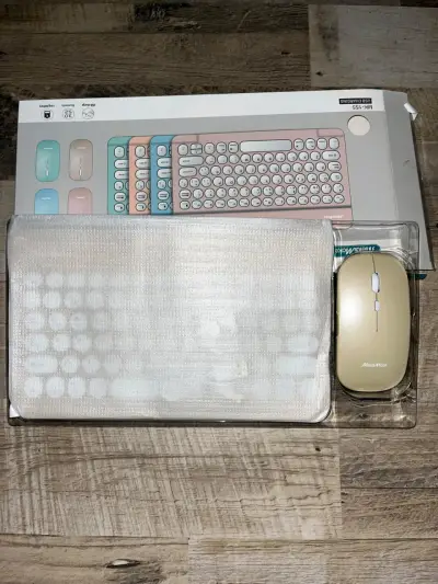 Set de teclado y mouse inalámbrico MeidMake pastel - miniatura 2