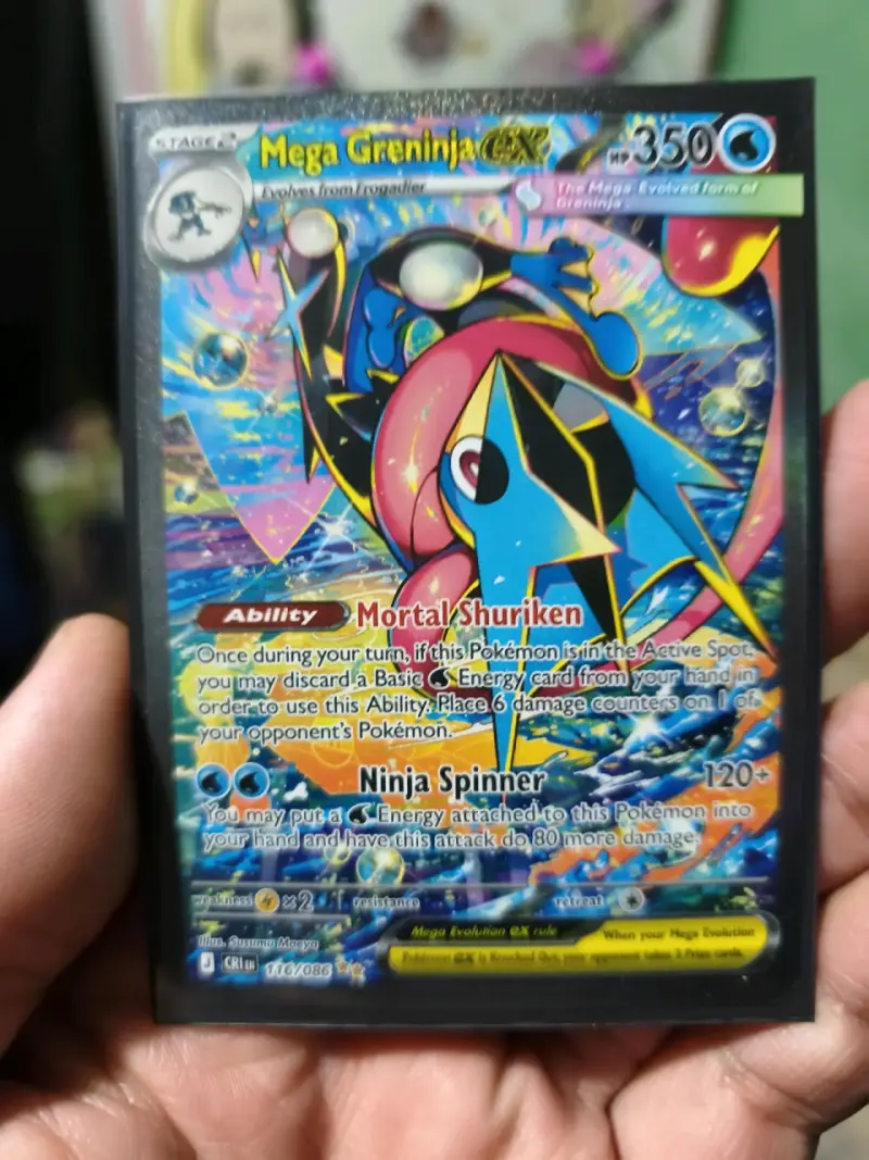 Carta Pokémon Mega Greninja EX holográfica