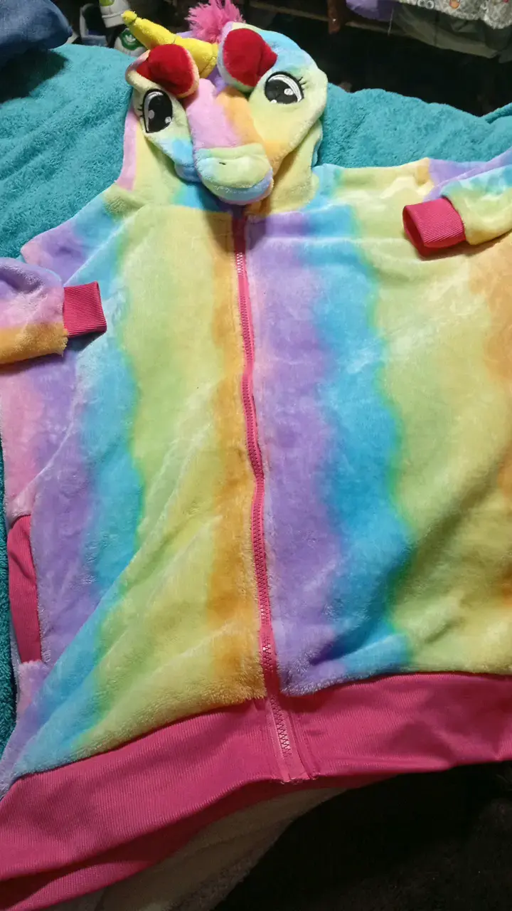 Disfraz de unicornio multicolor para niños - 1