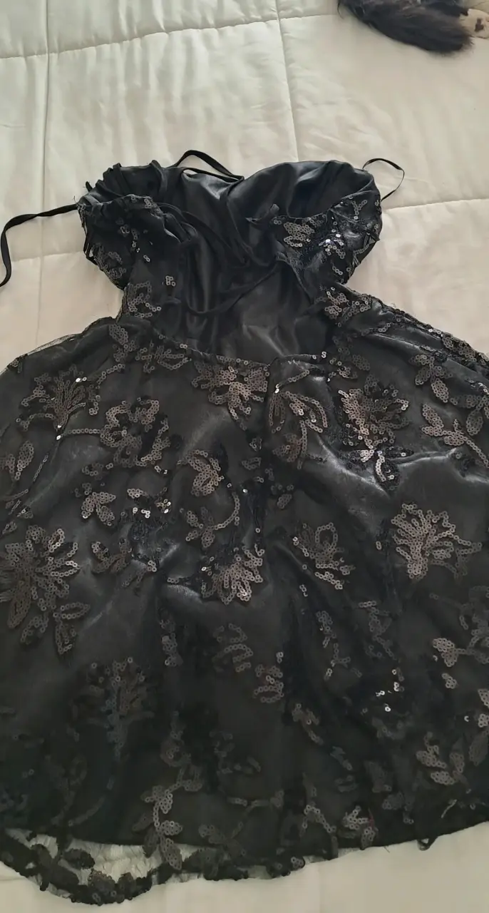 Vestido de fiesta negro con lentejuelas - 2