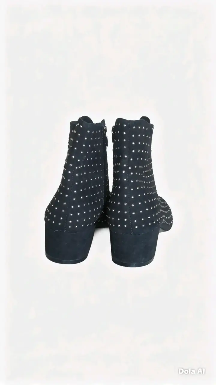 Botines negros con tachas brillantes - 3