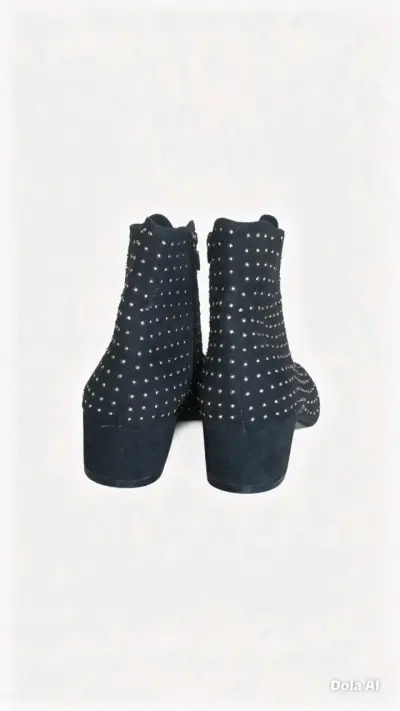Botines negros con tachas brillantes - miniatura 3