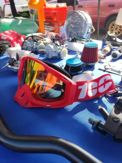 Gafas de Motocross 100% Rojas con Lente Espejado - miniatura 2