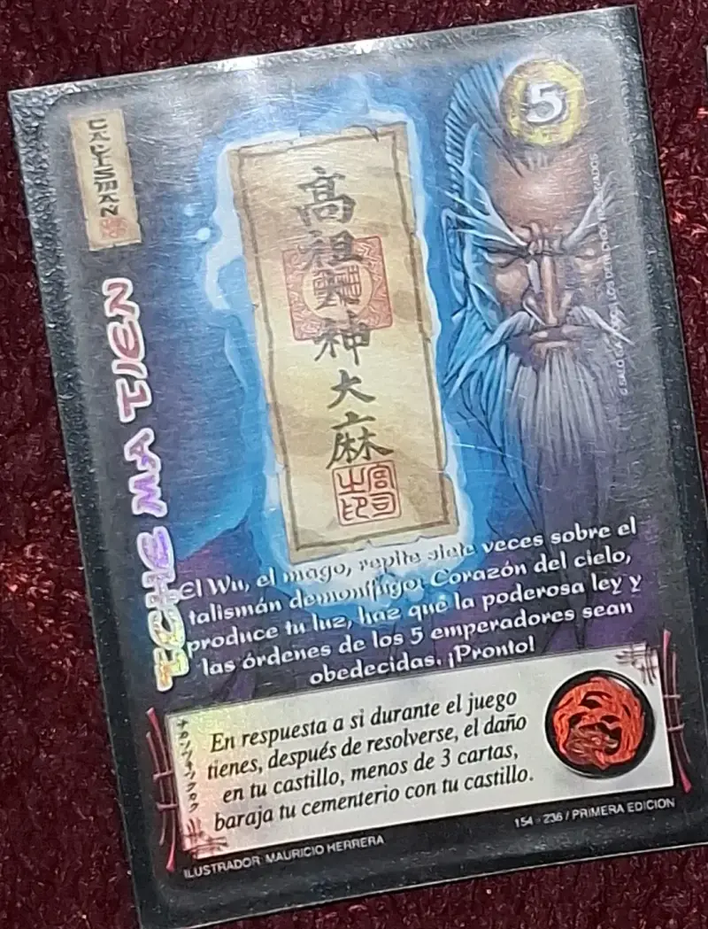 Carta de juego Mitos y Leyendas Wu